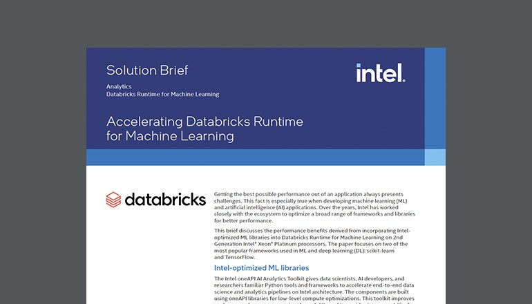 Accelerating Databricks Runtime for Machine Learning Thumbnail of asset available to download below
