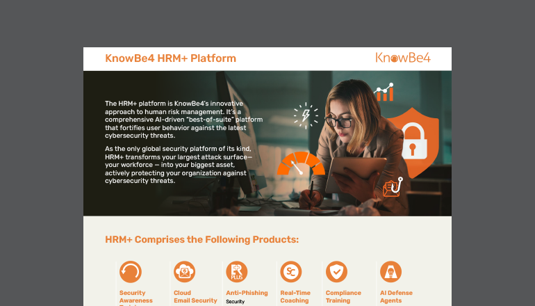 KnowBe4 HRM+ Platform Thumbnail of asset available to download below