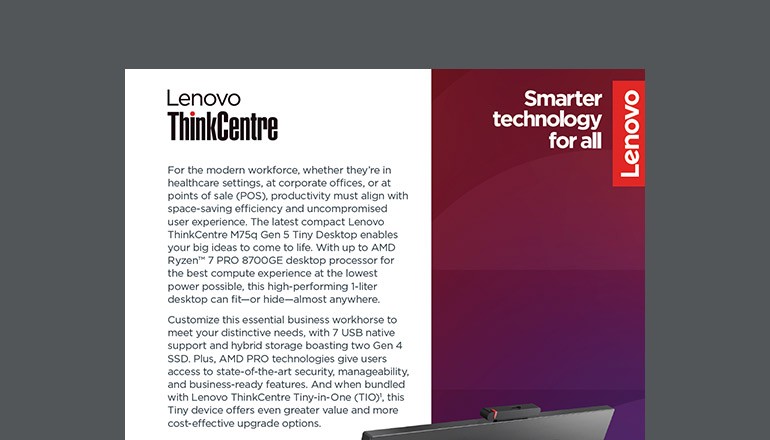 Lenovo ThinkCentre M75q Gen 5 Thumbnail of asset available to download below