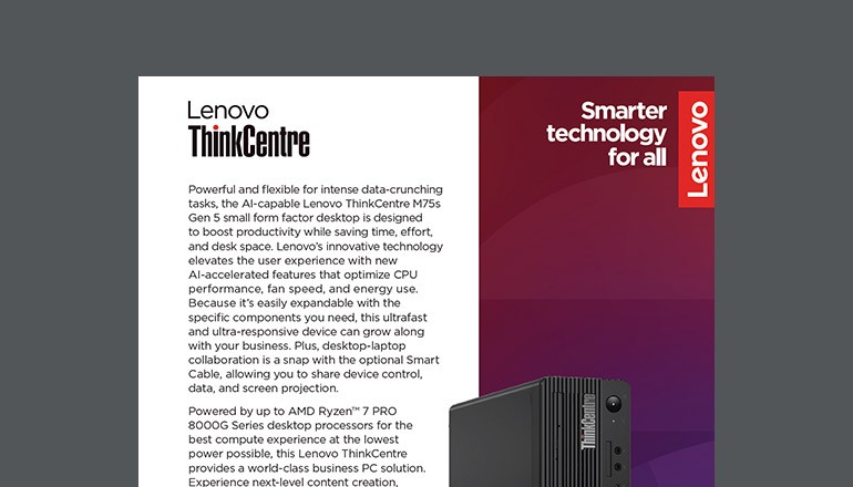 Lenovo ThinkCentre M75s Gen 5 Thumbnail of asset available to download below