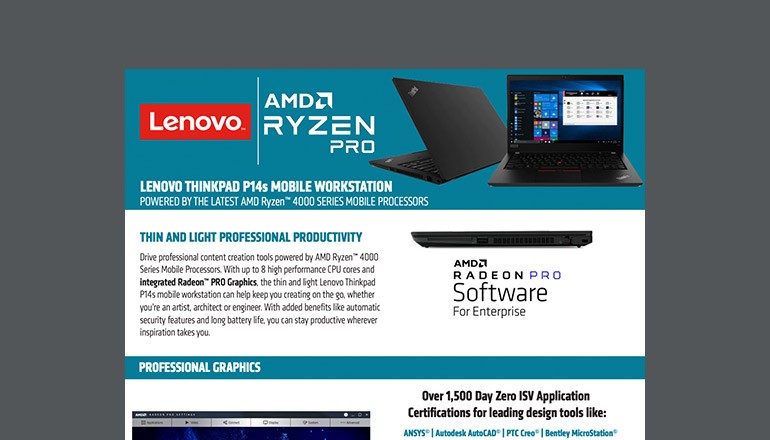 Lenovo ThinkPad P14s Mobile Workstation Thumbnail of asset available to download below
