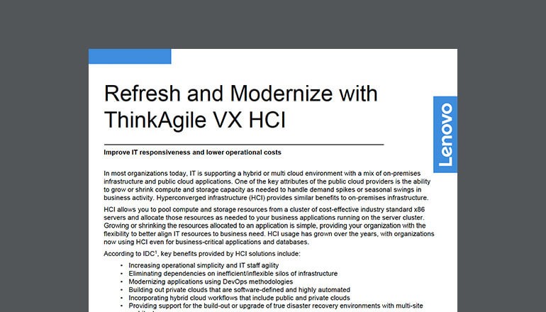 Refresh and Modernize With ThinkAgile VX HCI Thumbnail of asset available to download below