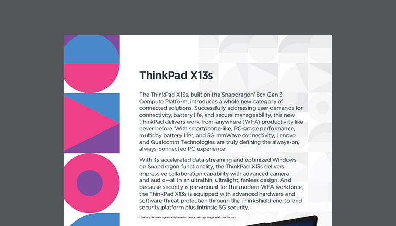 ThinkPad X13s Thumbnail of asset available to download below