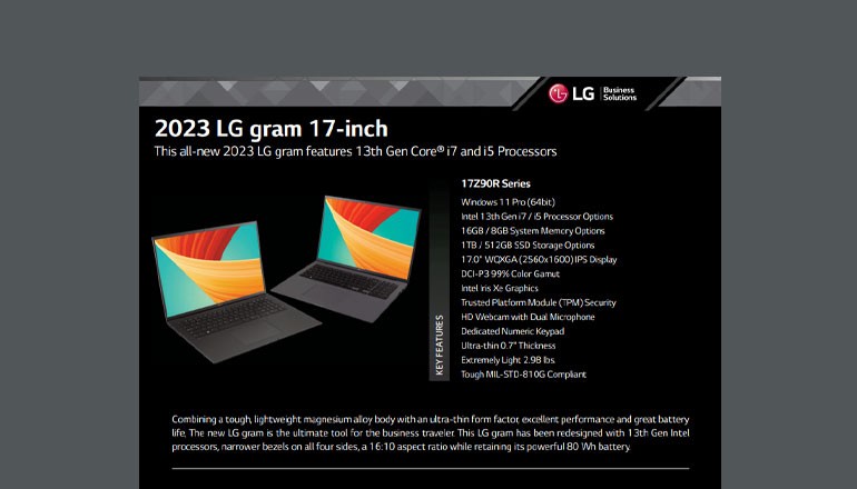 2023 LG Gram 17-inch Datasheet 2023 LG Gram 17-inch Datasheet thumbnail