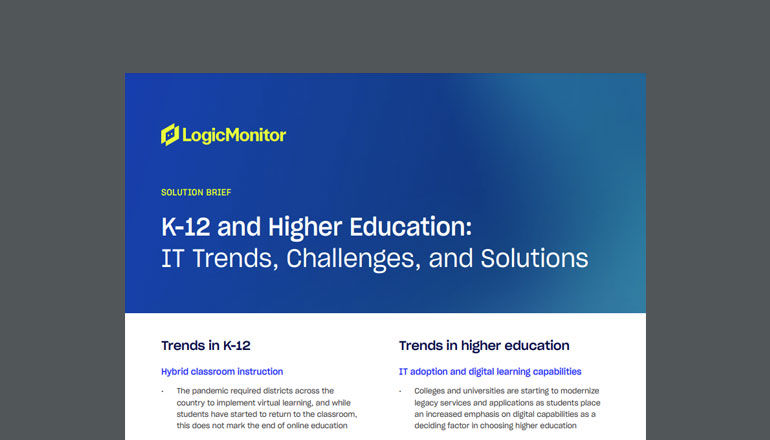 K–12 and Higher Education: IT Trends, Challenges, and Solutions Thumbnail of asset available to download below