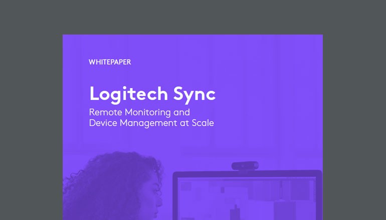 Logitech Sync: Remote Monitoring and Device Management at Scale Cover of Logitech asset available to download below.