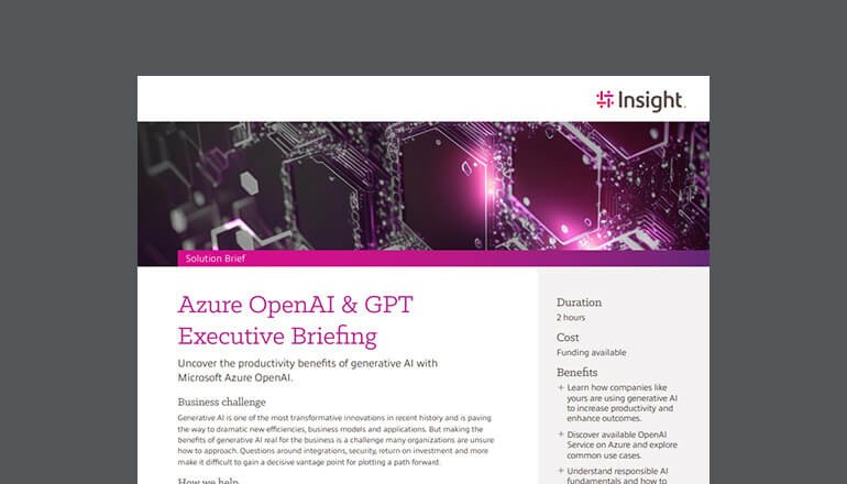Azure OpenAI & GPT Executive Briefing Thumbnail of asset available to download below