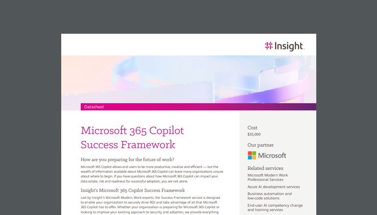 Microsoft 365 Copilot Success Framework Thumbnail of brief available to download below