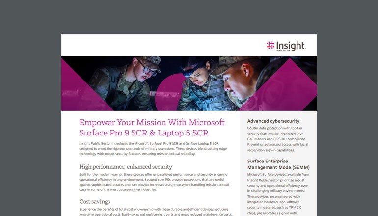 Empower Your Mission with Microsoft Surface Pro 9 SCR & Laptop 5 SCR Thumbnail of asset available to download below