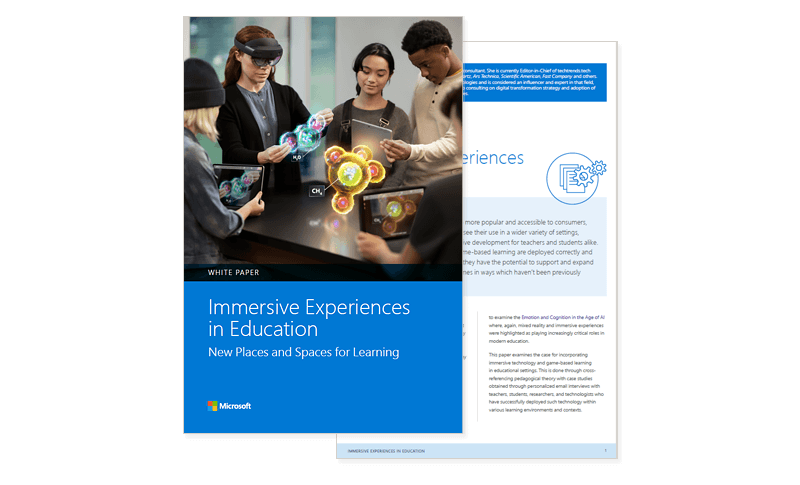 Immersive Experiences in Education Whitepaper Thumbnail of asset available by registering to download