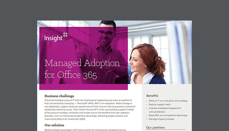 Managed Adoption Thumbnail of solution brief available to download below