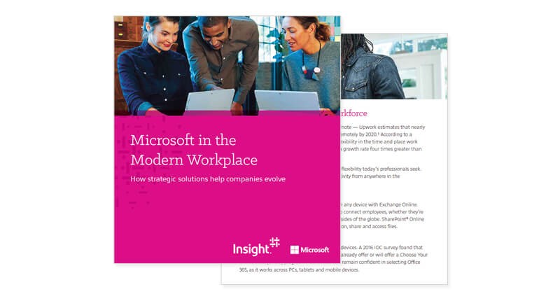 Microsoft in the Modern Workplace ebook Thumbnail of asset available by registering to download