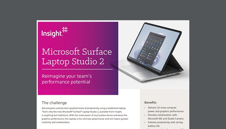 Microsoft Surface Laptop Studio 2 Thumbnail of datasheet available to download below