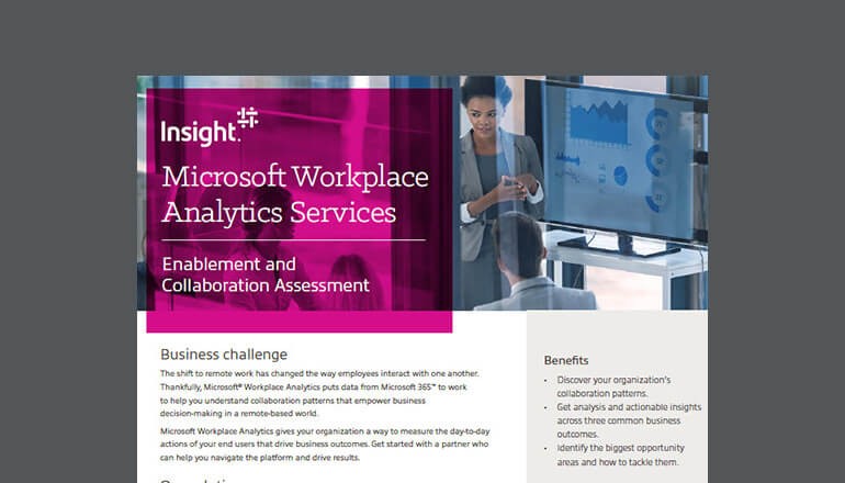 Microsoft Workplace Analytics Services Thumbnail of solution brief available to download below