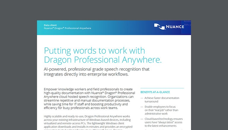 Putting Words to Work With Dragon Professional Anywhere Thumbnail of asset available to download below