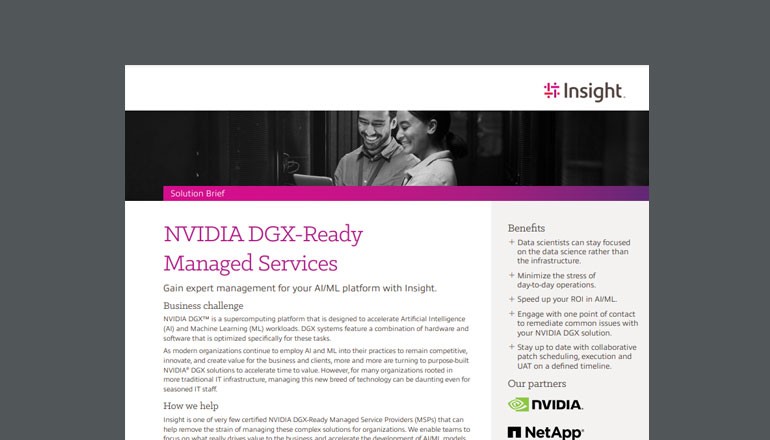 NVIDIA DGX-Ready Managed Services Thumbnail of pdf available to download below