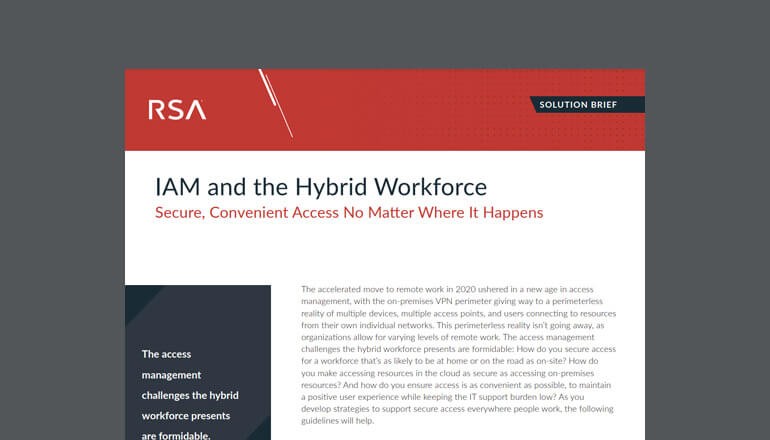 IAM and the Hybrid Workforce Thumbnail of solution brief available to download below