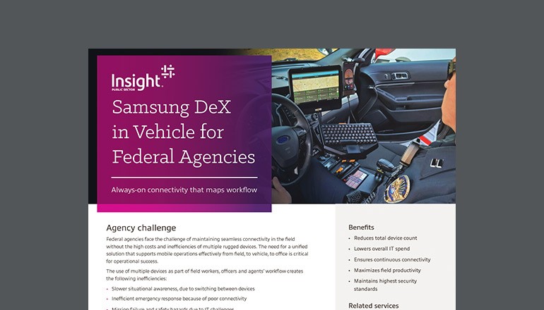 Samsung DeX in Vehicle for Government Thumbnail of datasheet available to download below