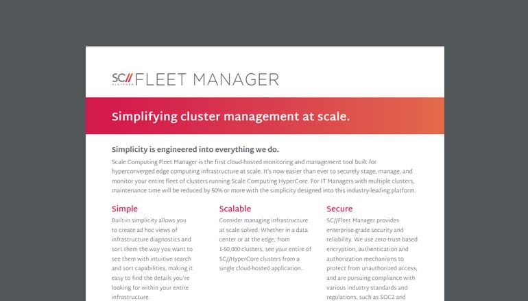 Scale Computing Fleet Manager Scale Computing Fleet Manager thumbnail