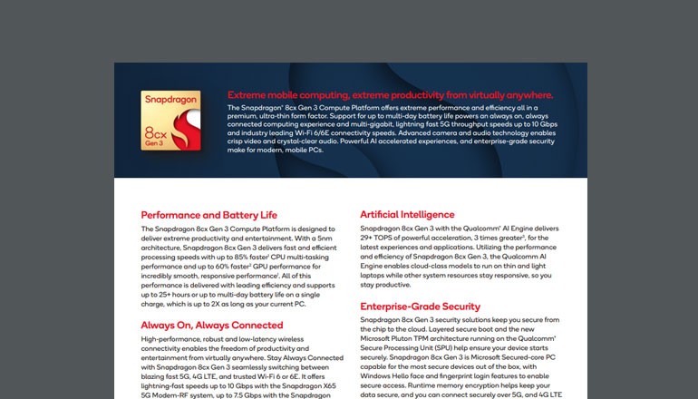 Extreme Mobile Computing, Extreme Productivity From Virtually Anywhere Thumbnail of solution brief available to download below