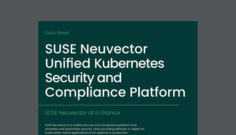 SUSE NeuVector Unified Kubernetes Security and Compliance Platform SUSE NeuVector Unified Kubernetes Security and Compliance Platform thumbnail