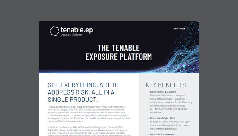 The Tenable Exposure Platform Thumbnail of asset available to download below