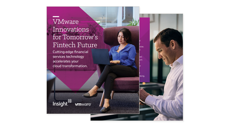 VMware Innovations for Tomorrow’s Fintech Future ebook Cover of ebook available to access by filling out the form on page.