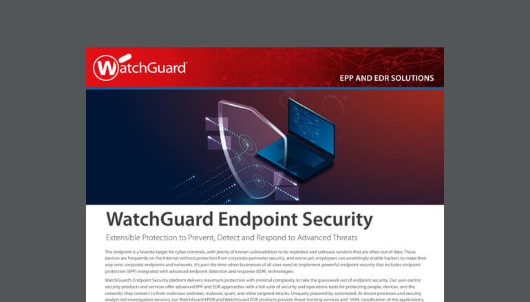 WatchGuard Endpoint Security Thumbnail of brochure available to download below