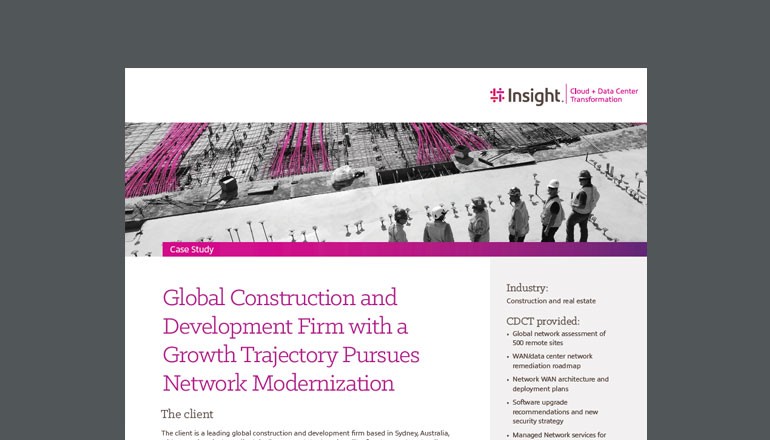 Construction Firm Supports Growth With Network Modernization Construction Firm Supports Growth With Network Modernization cover