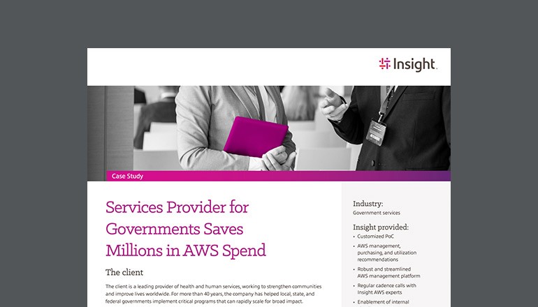 Government Services Provider cuts costs with AWS Asset available to download below