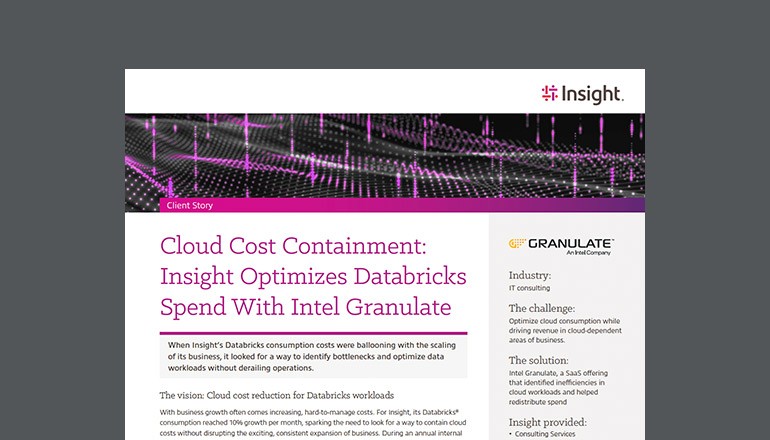 Cloud Cost Containment: Insight Optimizes Databricks Spend With Intel Granulate Thumbnail of case study available to download below