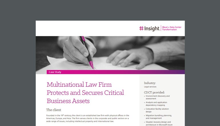 Multinational Law Firm Protects Critical Client Data Multinational Law Firm Protects Critical Client Data cover