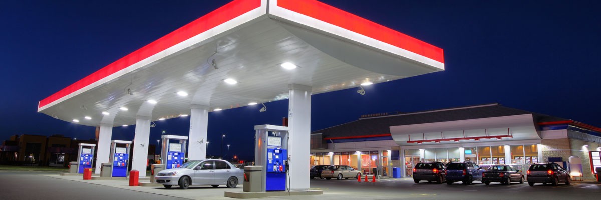 We’re your go-to partner for digital transformation. View of gas station at night