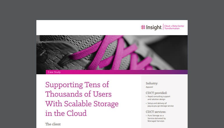 Supporting Tens of Thousands of Users With Scalable Storage in the Cloud Thumbnail of case study available to download below