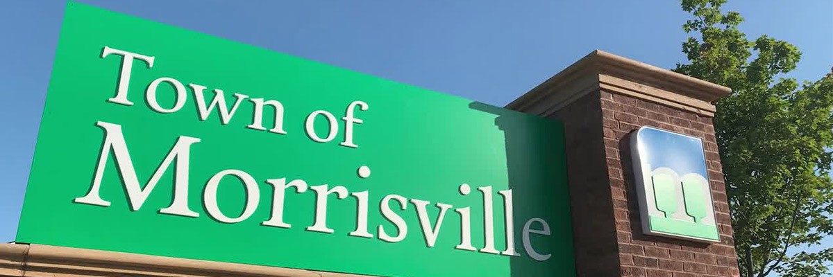 The Town of Morrisville Reduces Cost & Complexity With Modern Networking Outdoor sign of the town of Morrisville