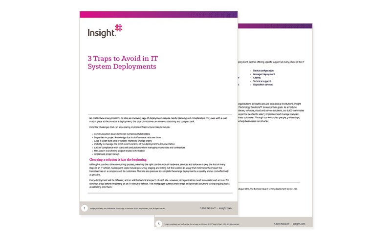 3 Traps to Avoid in IT System Deployments 3 Traps to Avoid in IT System Deployments cover