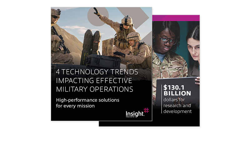 4 Technology Trends Impacting Effective Military Operations Cover of ebook available to access by filling out the form on page.