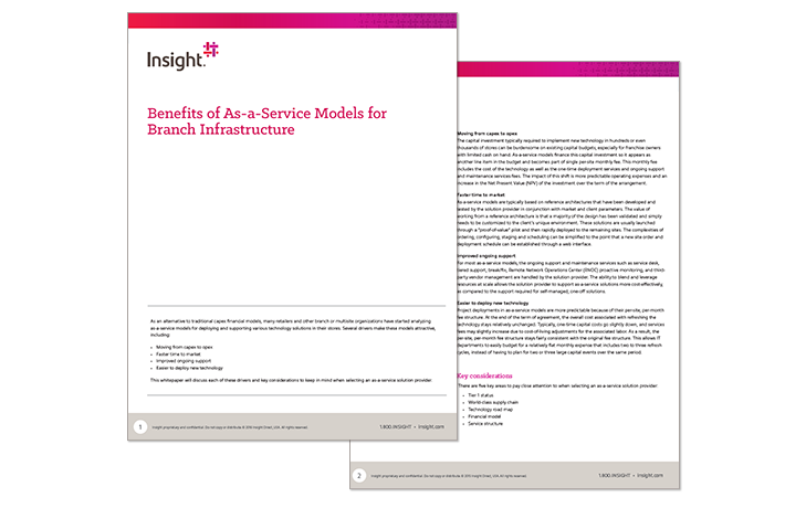 Benefits of As-a-Service Models for Branch Infrastructure Benefits of As-a-Service Models for Branch Infrastructure whitepaper thumbnail