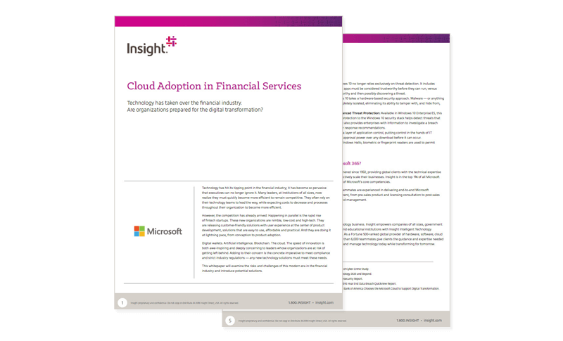 Cloud Adoption in Financial Services Cloud Adoption in Financial Services whitepaper cover