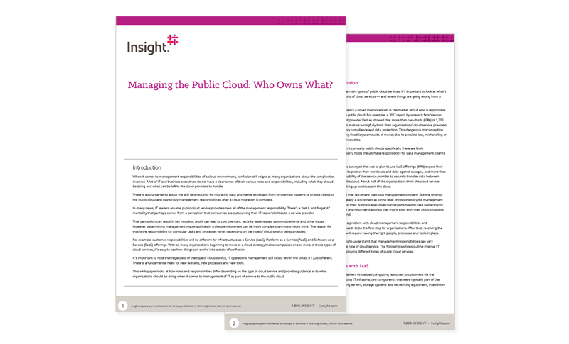 Managing the Public Cloud: Who Owns What Managing the Public Cloud: Who Owns What cover