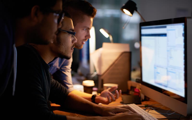 Explore how HPE™ ProLiant® Gen10 servers, available from Insight It professionals gather around computer reading cybersecurity report