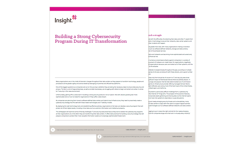 Strong Cybersecurity during IT Transformation Strong Cybersecurity during IT Transformation cover