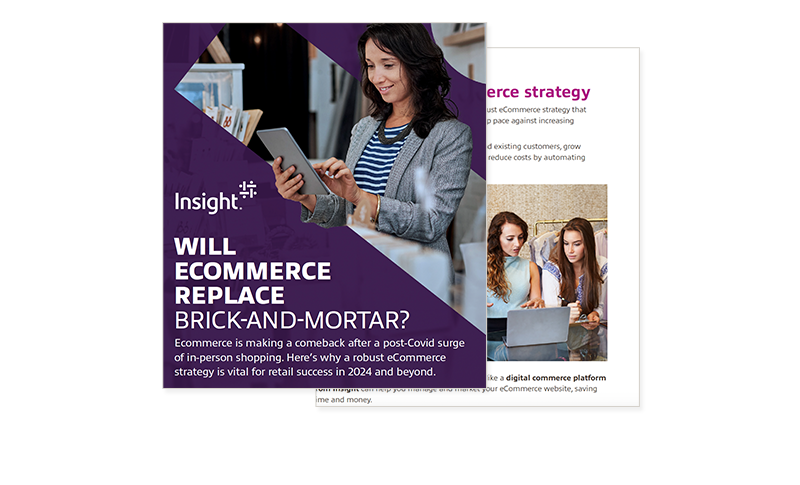 eCommerce experience Cover of ebook available to access by filling out the form on page.