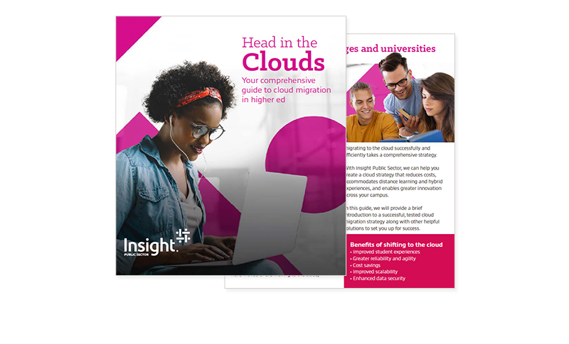Your Comprehensive Guide to Cloud Migration in Higher Ed Cover of guide available to access by filling out the form on page.