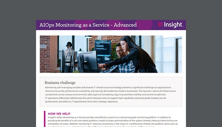AIOps Monitoring as a Service: Advanced Thumbnail of asset available to download below