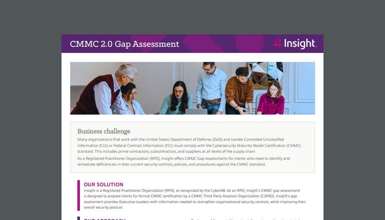 CMMC 2.0 Gap Assessment Thumbnail of asset available to download below