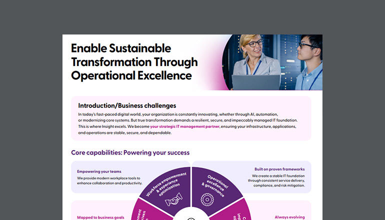 Enable Sustainable Transformation Through Operational Excellence Thumbnail of asset available to download below