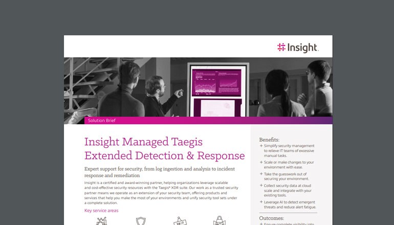 Insight Managed Taegis Extended Detection & Response Thumbnail of asset available to download below