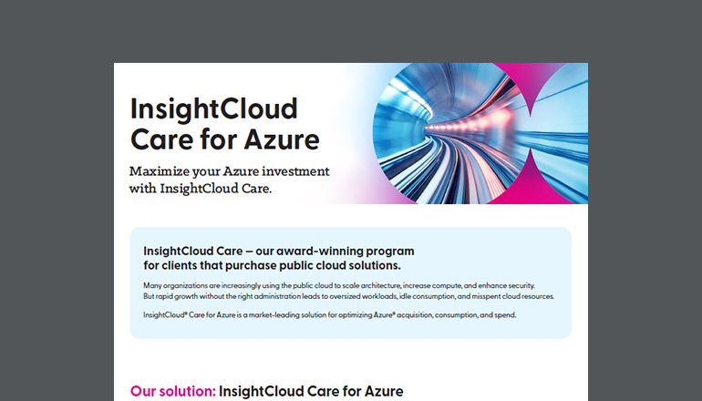 InsightCloud Care for Azure Solution Brief Thumbnail of asset available to download below