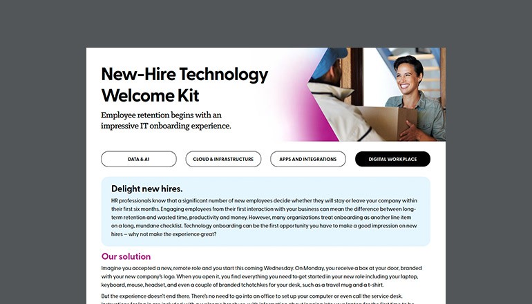 New-Hire Technology Welcome Kit Thumbnail of asset available to download below